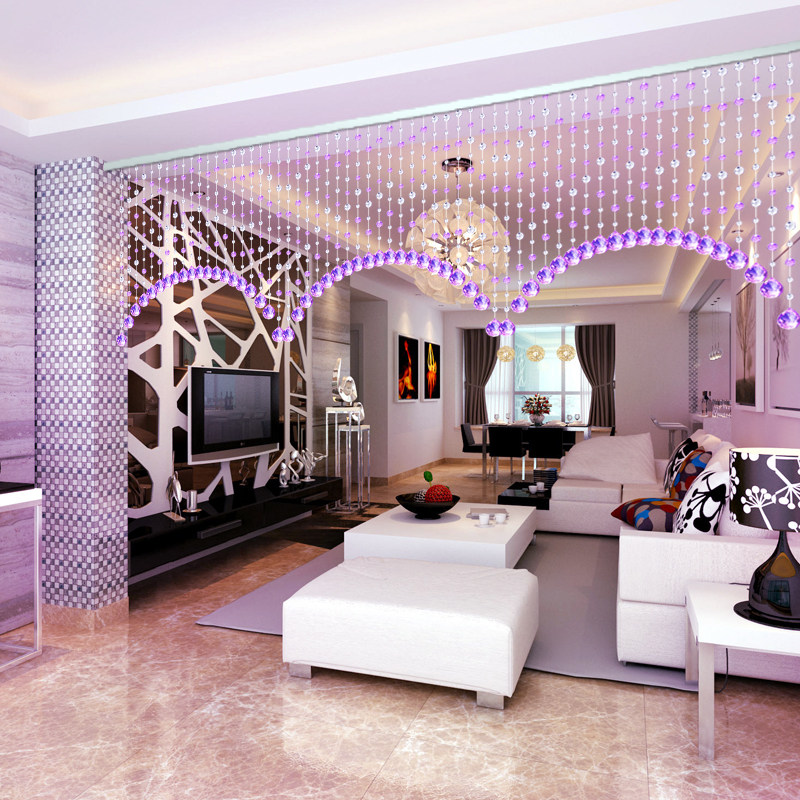 水晶珠帘客厅装饰玄关隔断帘客餐厅珠帘