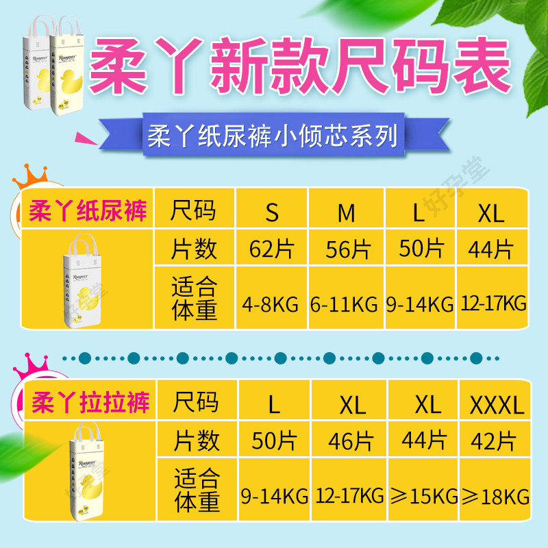 柔丫纸尿裤小倾芯一体裤拉拉裤超薄透气新生婴儿尿不湿lxlxxl正品
