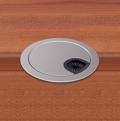 电脑办公桌穿线孔盖板台式书桌面过线盒走线盒桌子洞装饰盖穿线盒