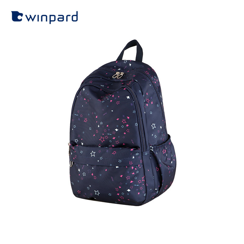 威豹双肩包新款时尚涂鸦印花韩版校园书包大容量双肩背包