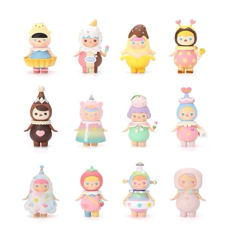 popmart泡泡玛特pucky毕奇甜甜系列公仔手办娃 毕奇甜品 情人节