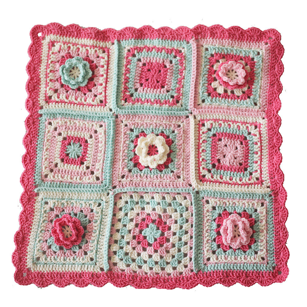 纯棉牛奶manual手工钩花方格古董公主小仙女沙发沙发垫