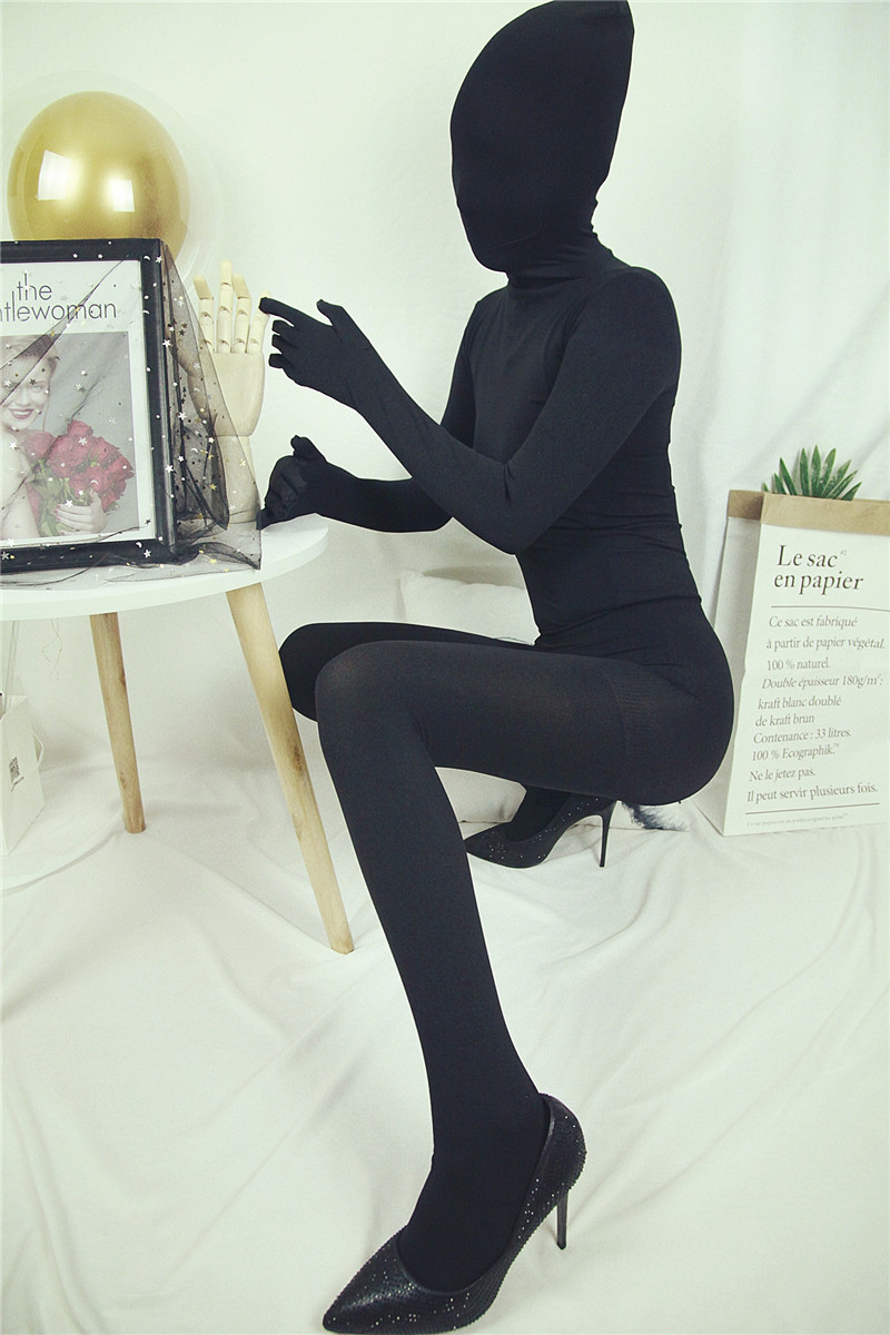 丝袜全包天鹅绒200d加厚连身连体全身性感中筒袜