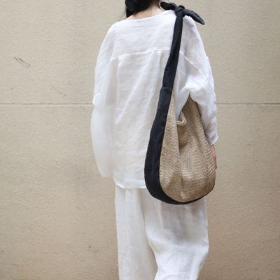 庸庸布包2022新款棉麻大容量单肩女士随性斜挎布袋通用款女包