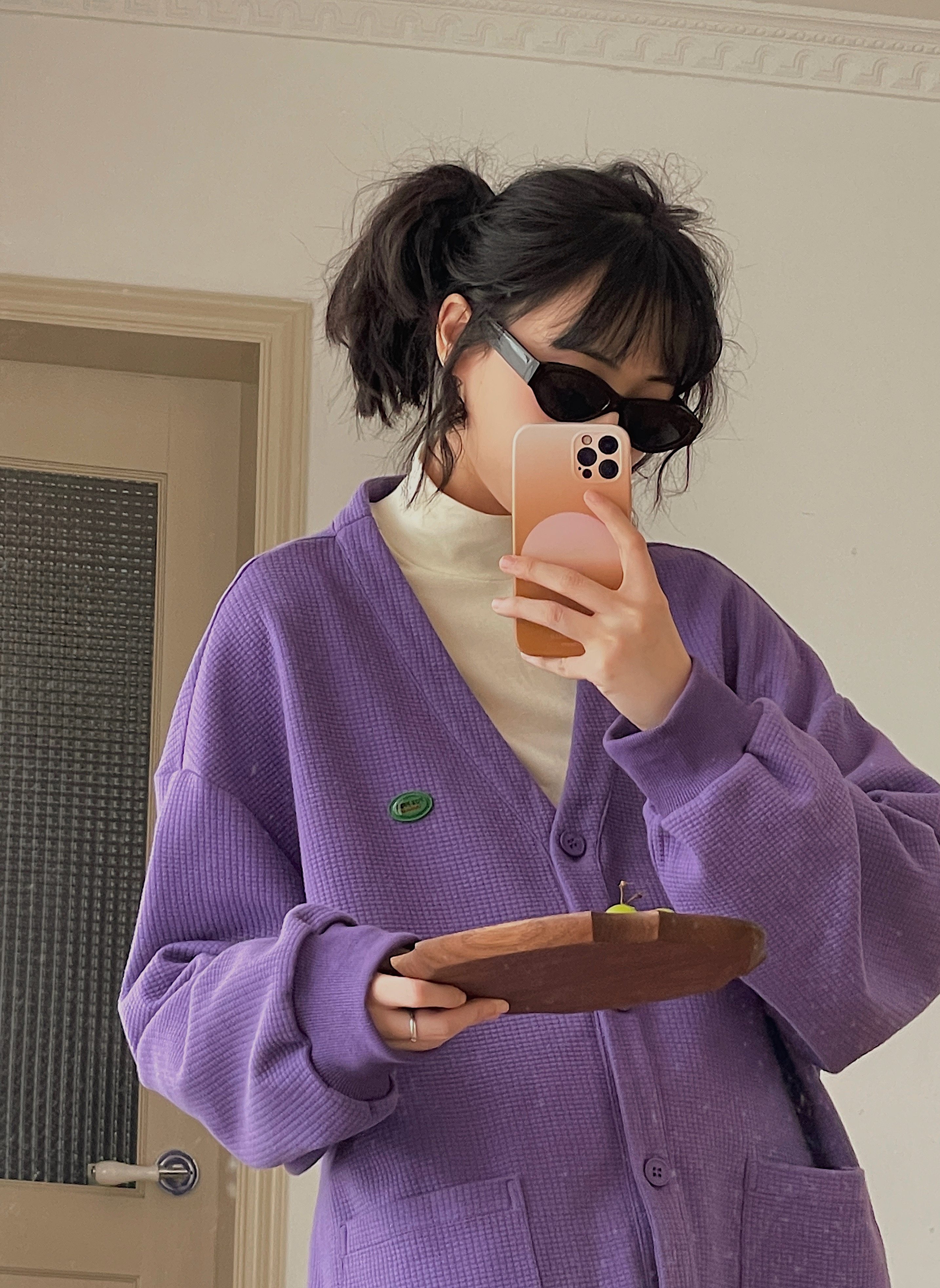 POXFFEE 卫衣开衫外套女2022年新款春季宽松设计感小众长袖上衣