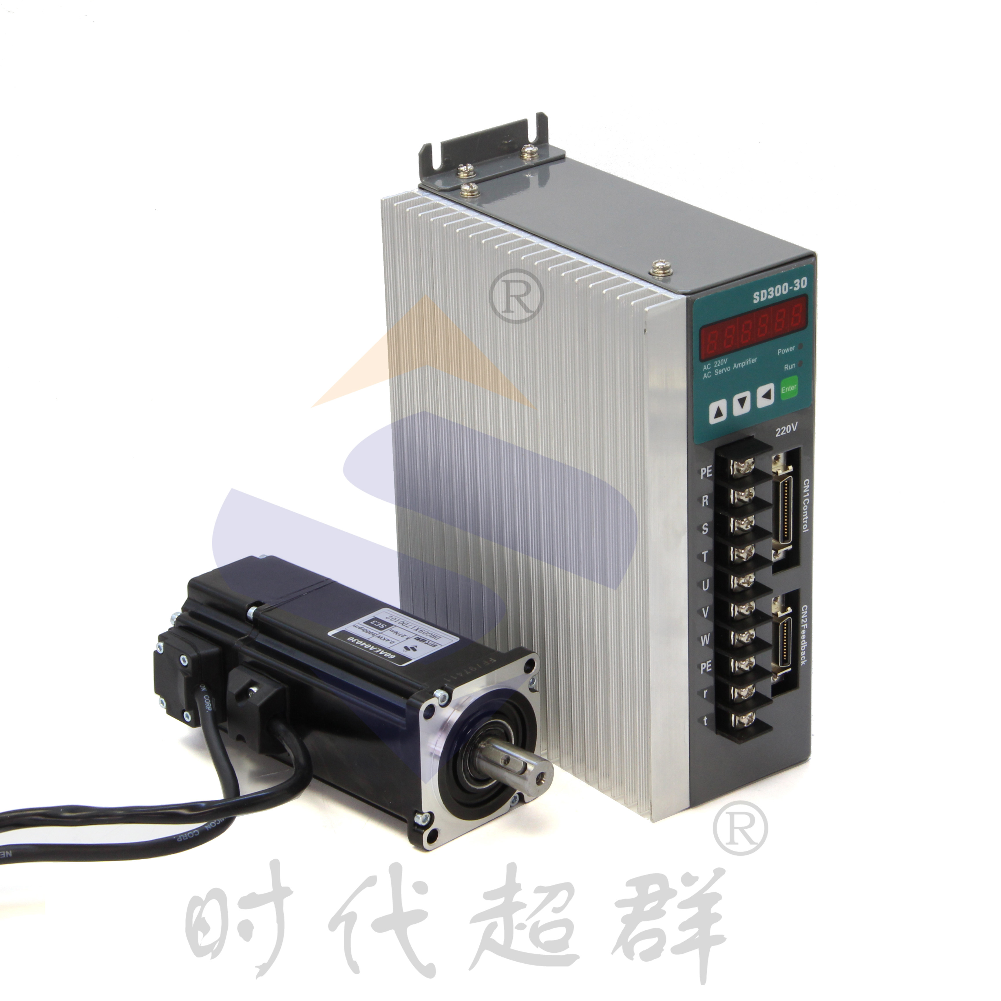 时代超群小型60st200w400w直流伺服电机驱动器套装高速马达伺服电机