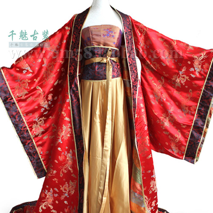 影视古装唐朝妃子公主拖尾高腰襦裙服装反串民族服装