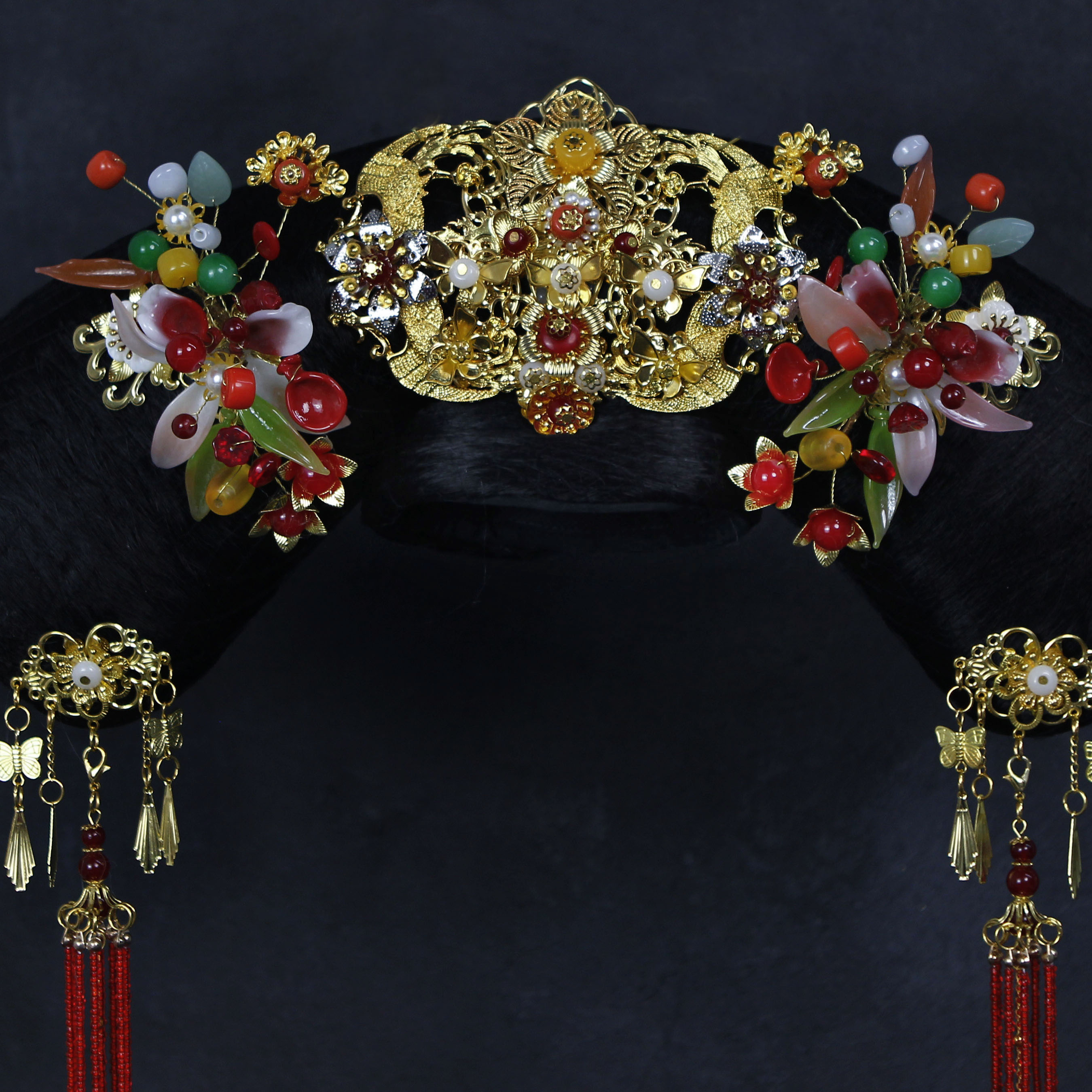 新品影视剧如懿传高贵妃同款旗头古装假发清朝宫女旗头饰a063