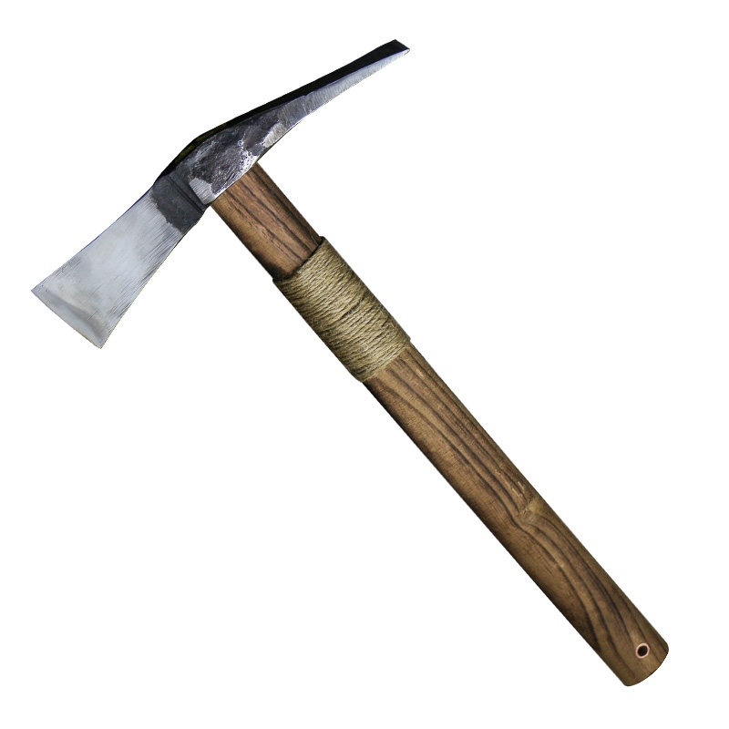 王氏铁匠传统手工锻打镐斧户外野营高锰合金钢镐