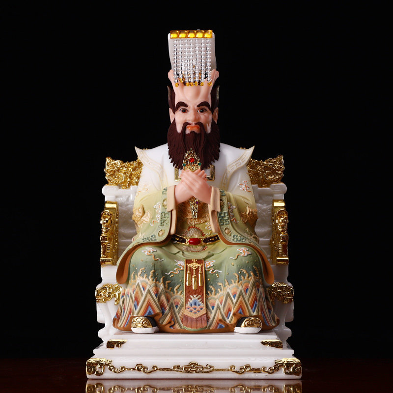 海龙王汉白玉石龙王爷王爷神像四海供奉东海财神爷摆件