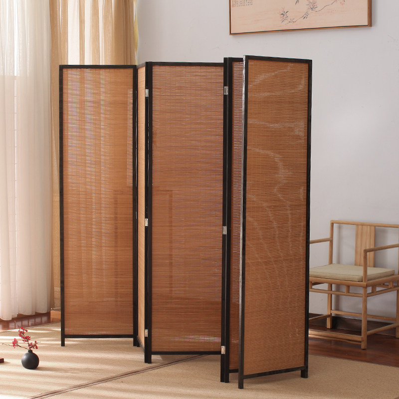 移动家用推拉卧室遮挡新中式时尚屏风折叠简易隔断客厅折屏经济型