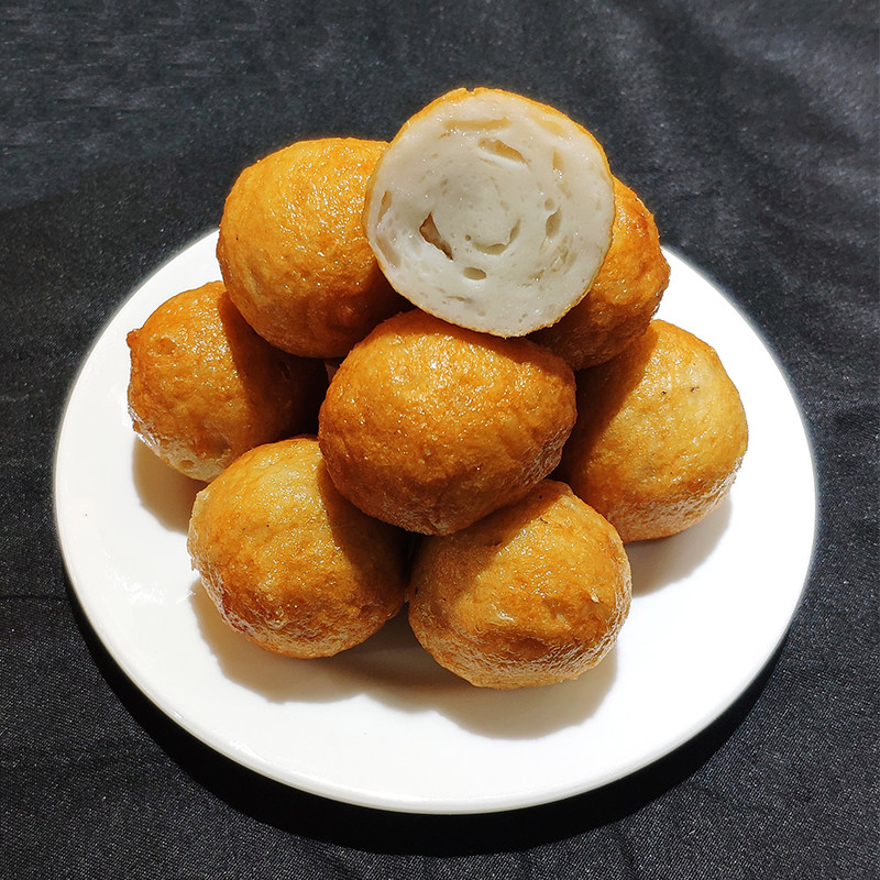 珍享澎湖墨鱼爆蛋2500克鱼丸爆烤火锅麻辣烫烧烤墨鱼丸