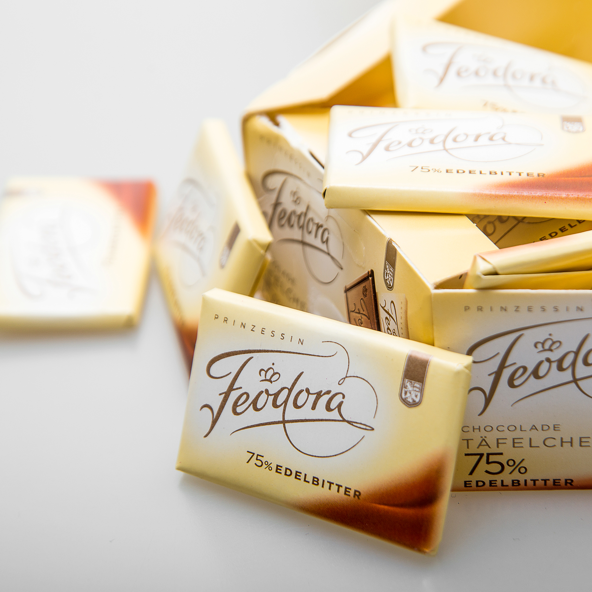 德国feodora公爵夫人赌神进口高端黑巧克力整盒散装零食糖果225g