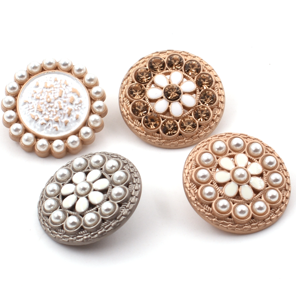 金属新款纽扣点油手扣子女士小香风羊绒大衣风衣纽扣