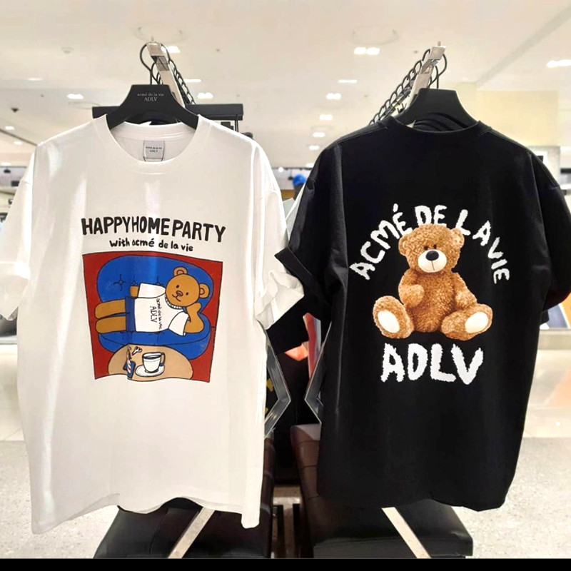 运动男女新男女短袖圆领小熊代购正品潮牌adlvt恤