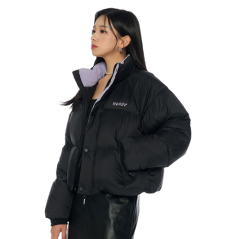 韩国nerdy正品专柜女士短款羽绒服男女女同潮牌羽绒服