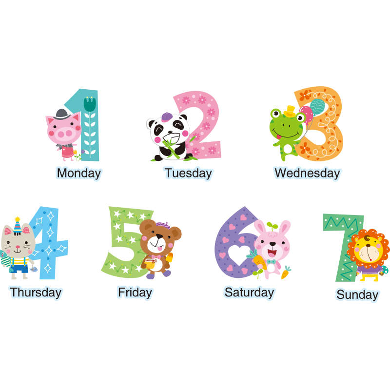 可爱爱墙星期幼儿园小学教室墙面布置环创主题墙贴