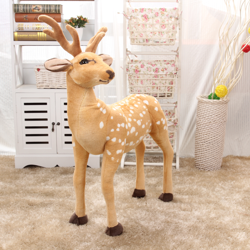 仿真长颈鹿公仔毛绒玩具梅花鹿玩偶小鹿摆件摄影道具儿童礼物礼品