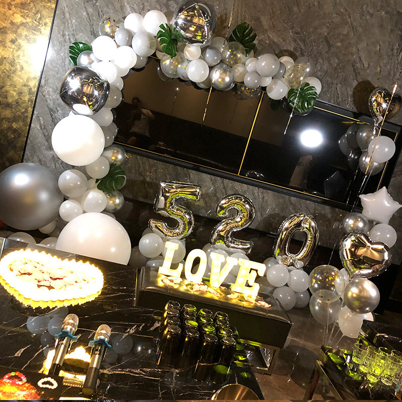 生日女神快乐装饰场景现场布置创意ktv包厢气球