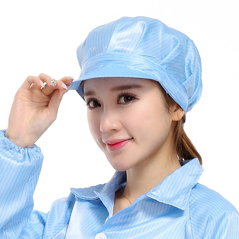 女式防静电帽工帽食品无尘车间工作帽防尘帽子大工帽无尘帽