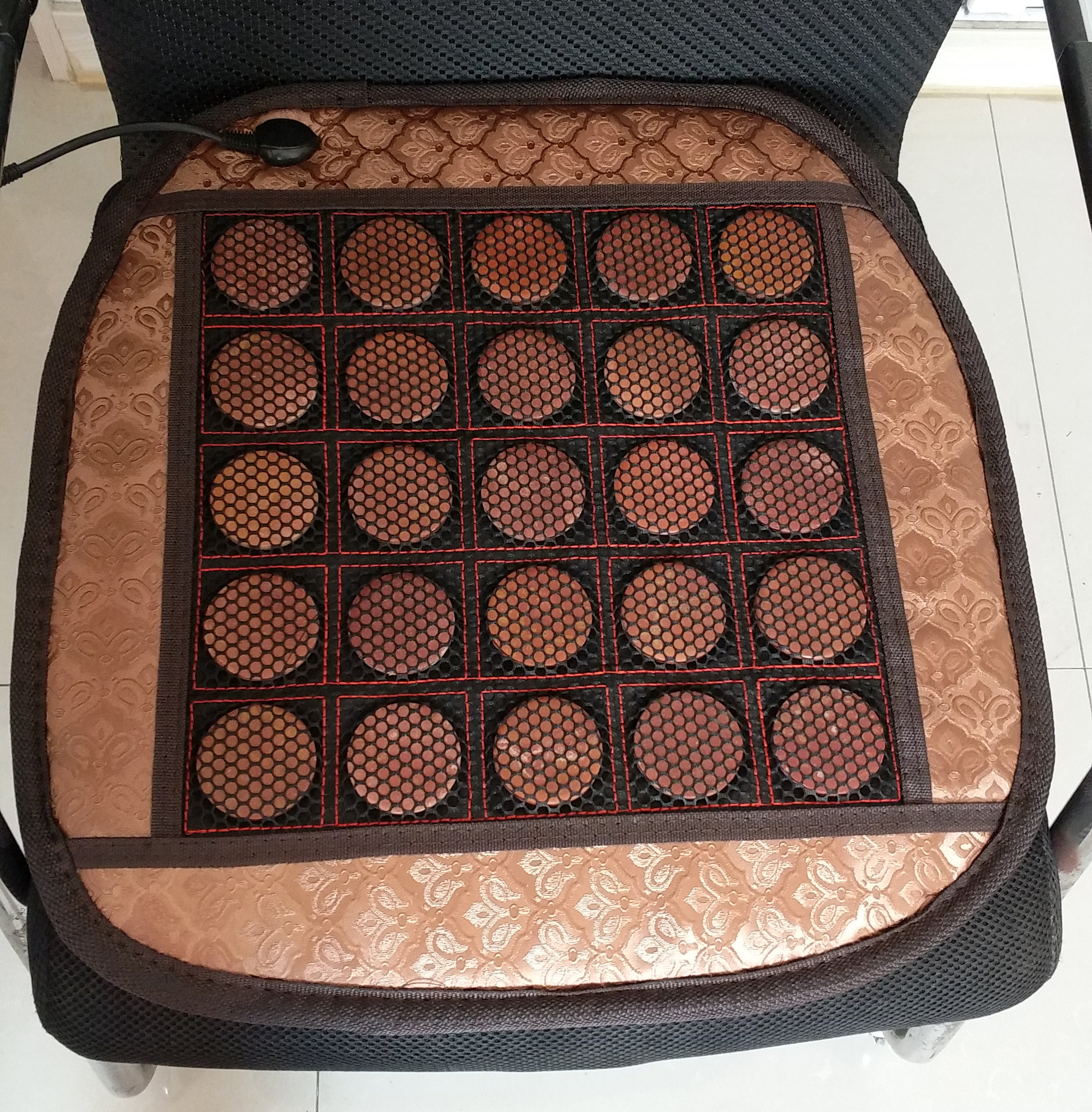 正宗山东富贵泗滨砭石坐垫老板车载垫子加热垫夏按摩靠垫