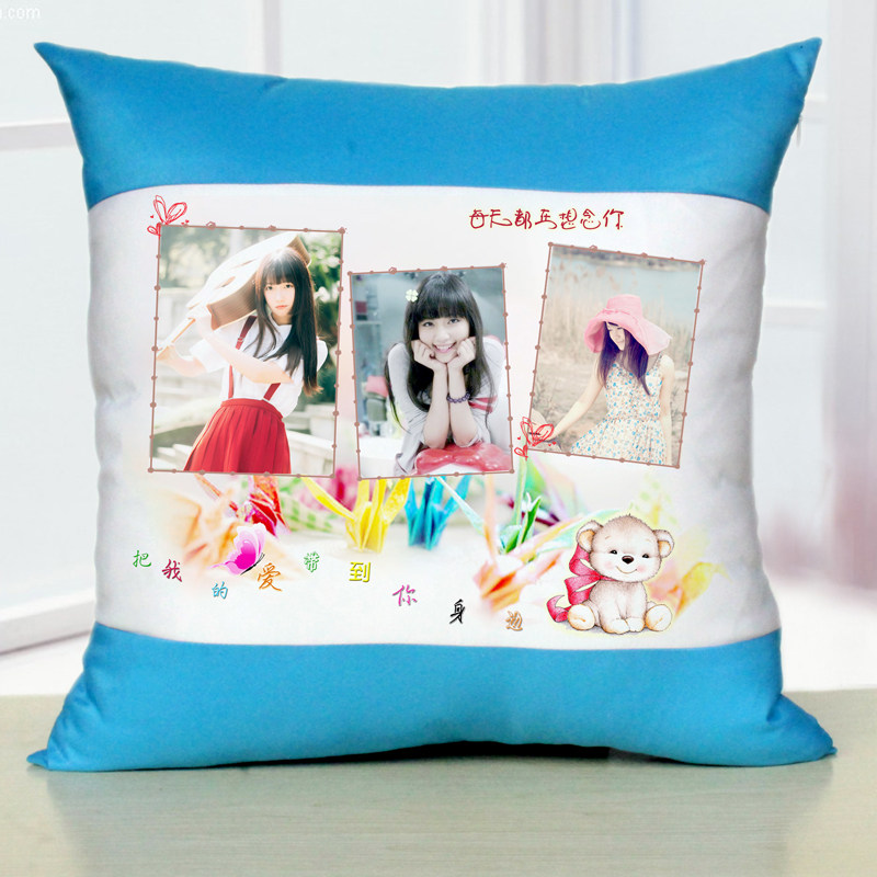 diy定制创意照片送女生日抱枕枕头推荐