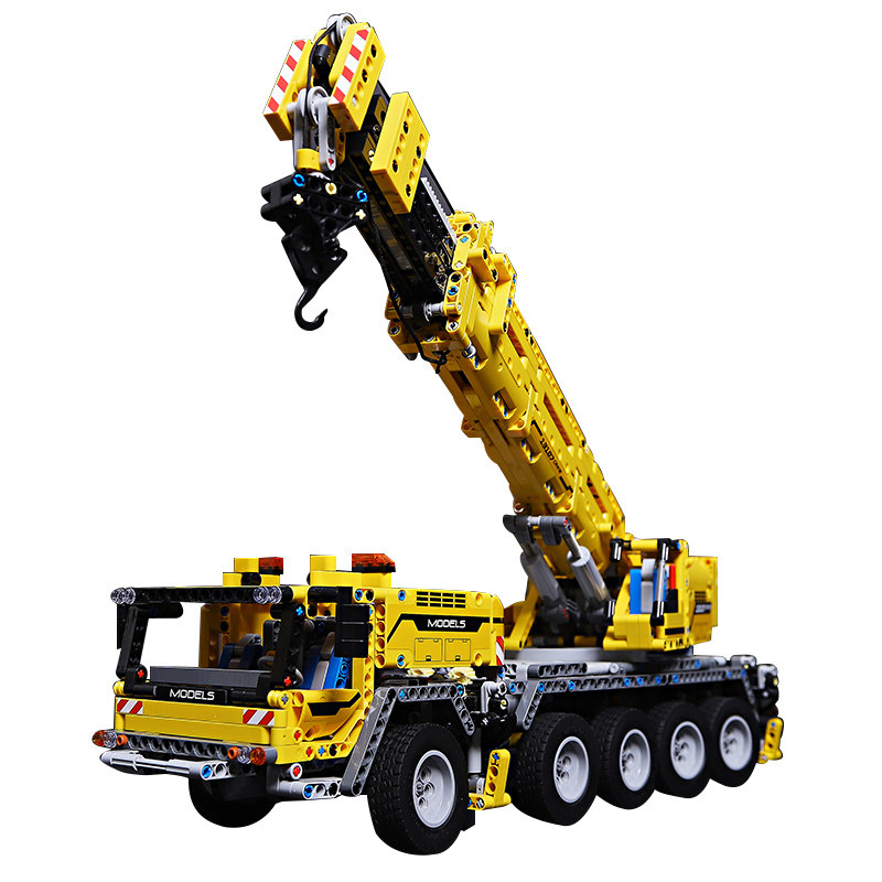 乐高吊车起重机积木遥控工程车模型拼装大型叉车塑料积木