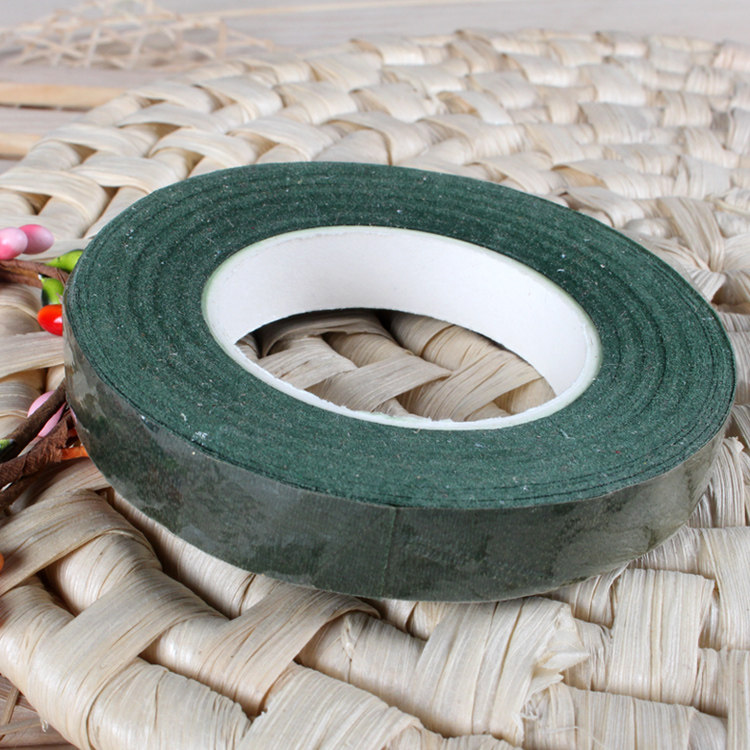 绿色咖啡色胶布胶缠胶带diy花环手环仿真玫瑰花胶带