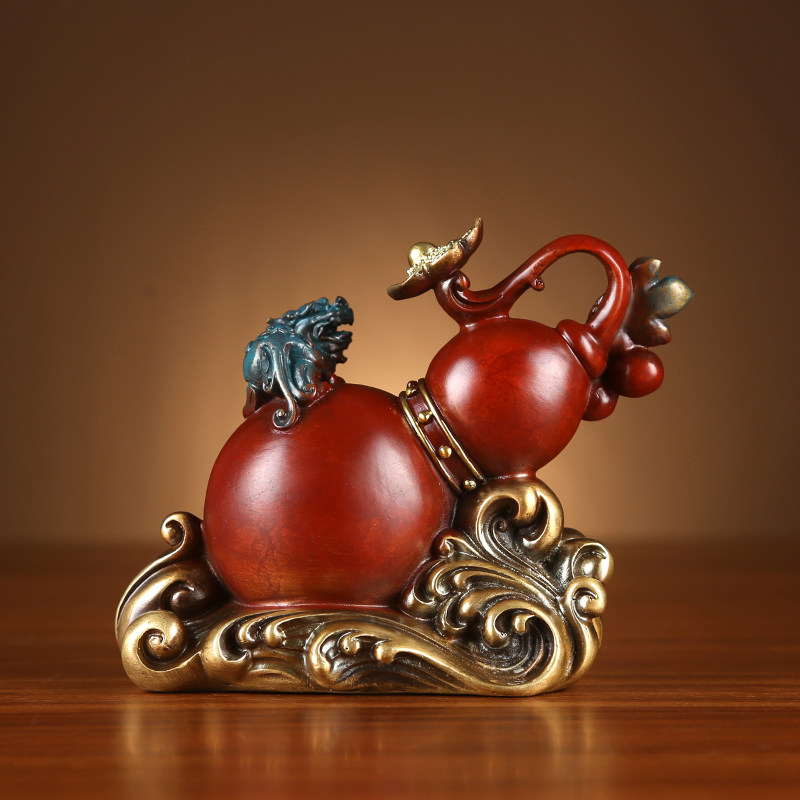 铜欣祥彩铜貔貅如意葫芦摆件家居装饰品车载饰品纯铜工艺品摆件