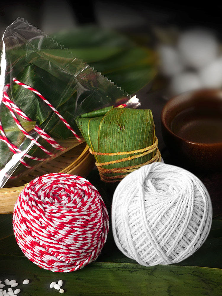 彩色棉端午包粽绳粽叶粽子手工手工制制作绑捆棉线绳子