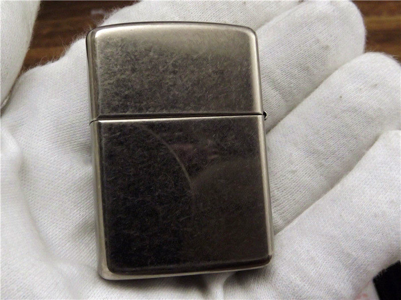 zippo原装盔甲加厚树皮灰花打火机做旧镀银07年zippo