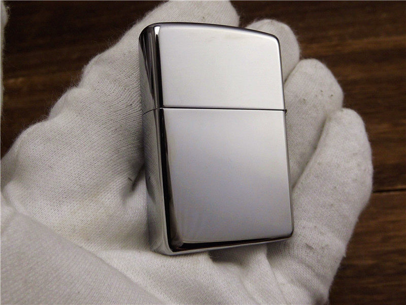 zippo打火机全新14年镜面深雕金色火焰原装正品zippo