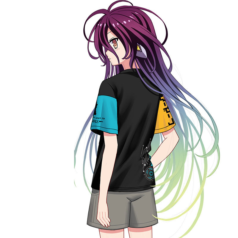 游戏人生动漫周边短袖休比多拉圆领运动速干上衣夏季运动t恤