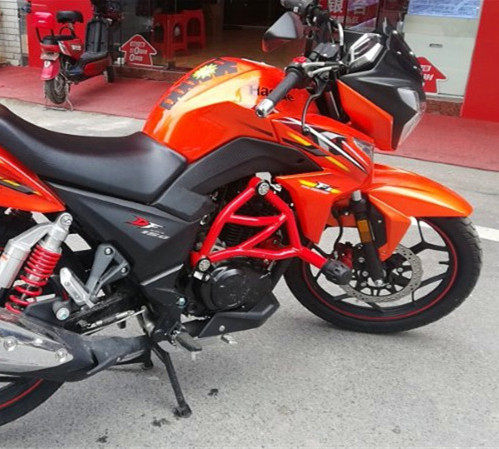 保险杠适用于豪爵df150hj15012a前护竞技杠防摔杠改装摩托车保险杠