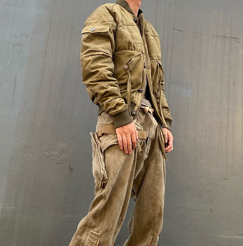 秋冬款DRKLAC 独立面料复古MA1飞行员夹克外套男秋冬羽绒服高街