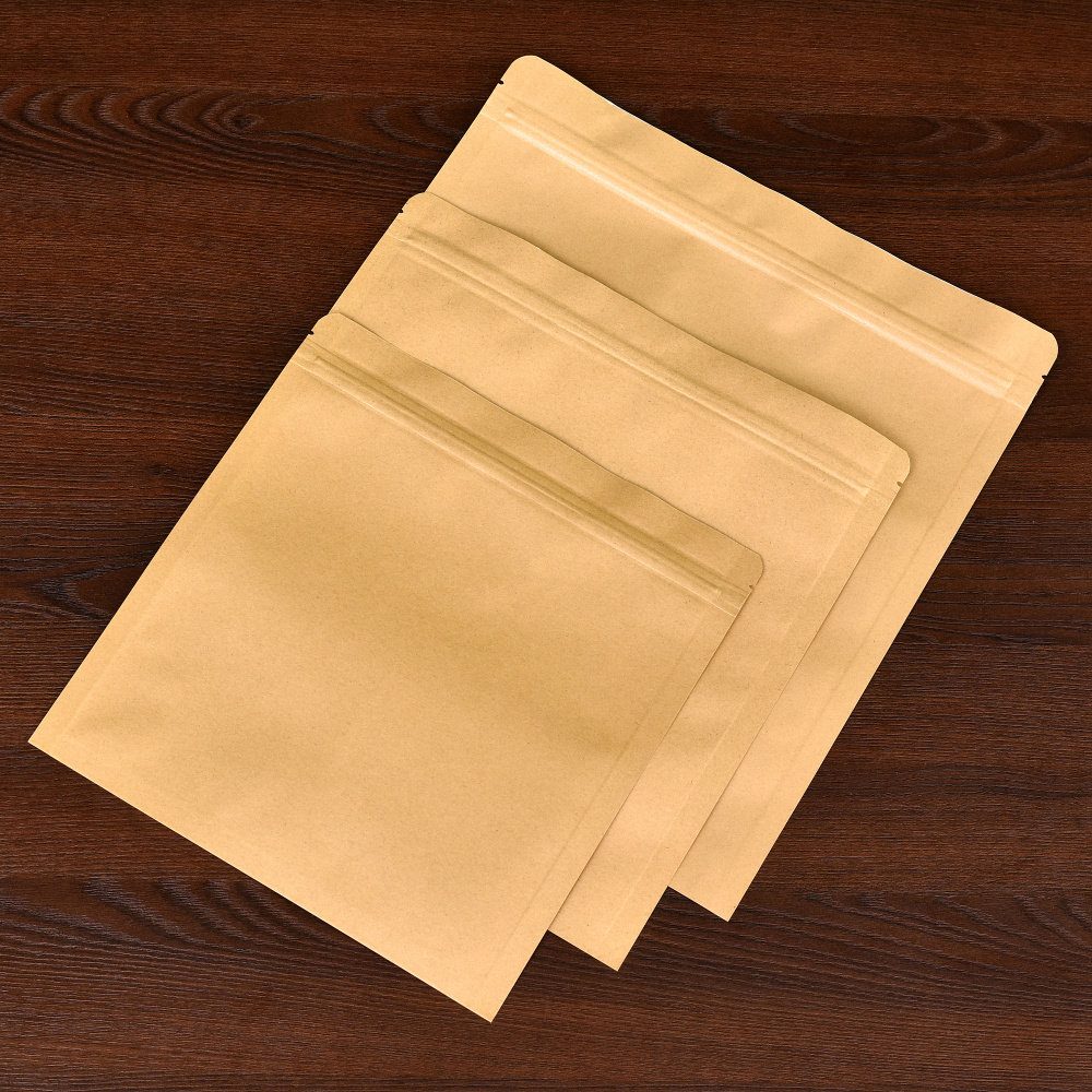 茶饼封袋加厚密封牛皮牛皮纸纸袋白茶普防潮自封礼品袋