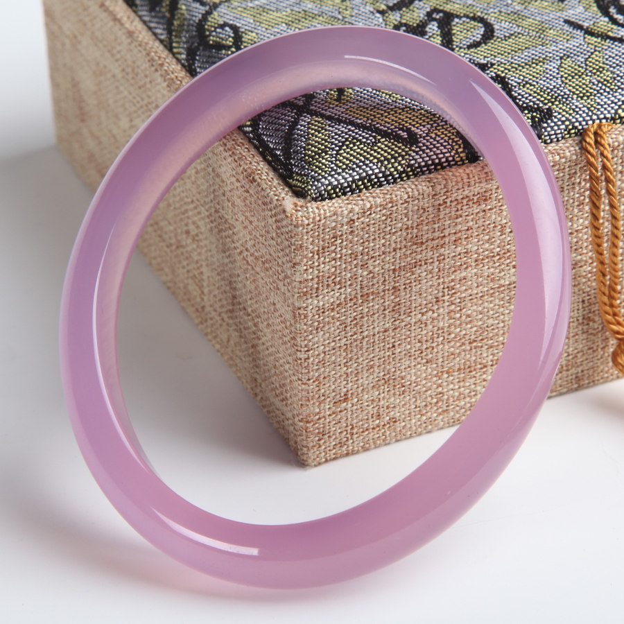 手镯御宝琳椭圆形天然冰花芙蓉玉手陕西西安女款手镯