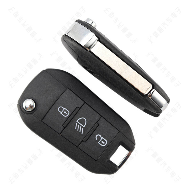 标志3008标致4008雪铁龙爱丽舍c4lc3折叠遥控汽车钥匙