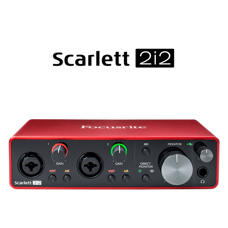 focusrite福克福克斯斯特2i2三代专业外置录音声卡外置声卡