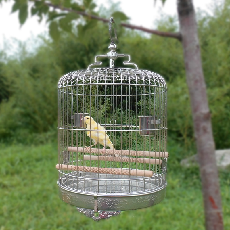 不锈钢笼子小鸟小号鸟笼包邮玉鸟相思鸟颠颏洗澡鸟笼
