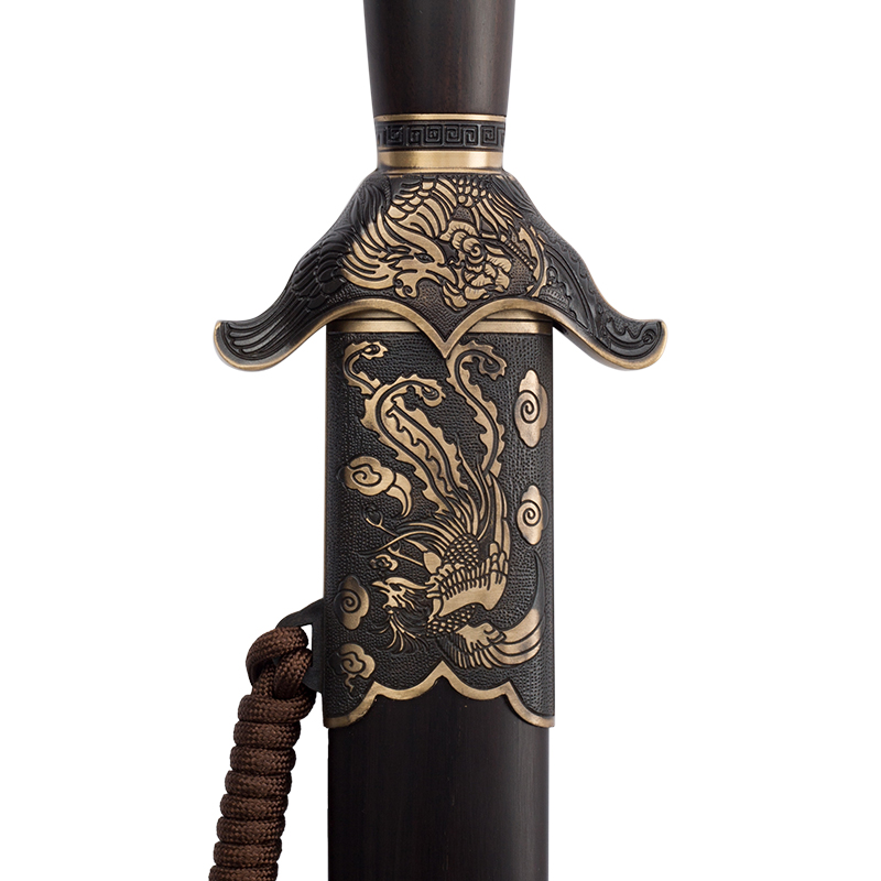 龙泉杨氏太极剑镜面不锈钢武术剑软剑半硬剑凤凰凤凰花太极剑