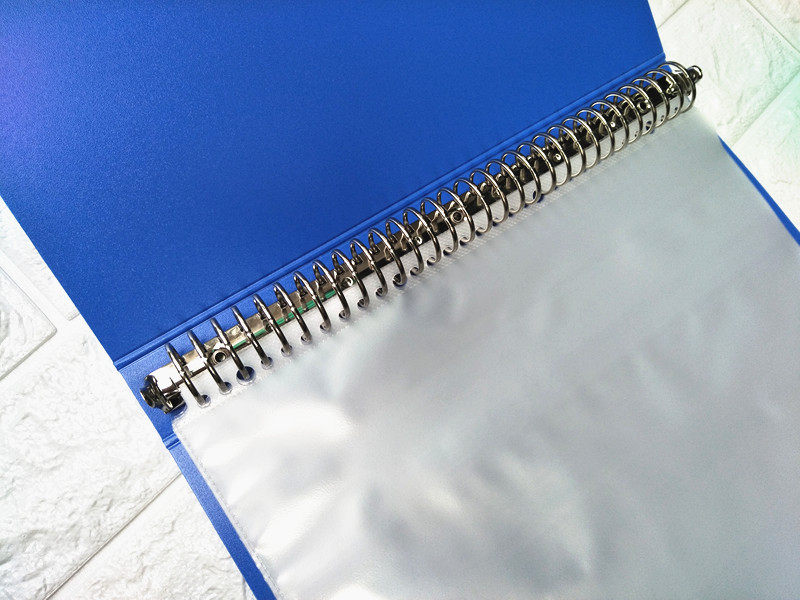 30孔活页资料a4绑带带钢金属多孔插页文件夹