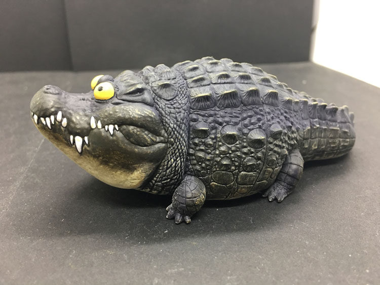 不二手办萌系肥鳄玩具鳄鱼模型二马树脂鳄胖仿真