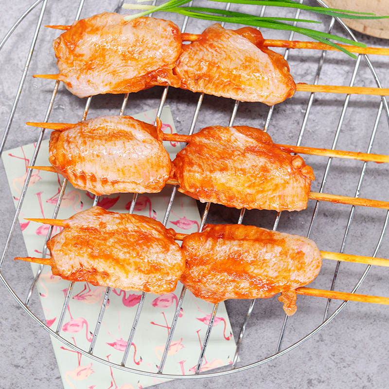 烧烤鸡翅15串奥尔良腌制鸡中冷冻生翅街边油炸生鸡翅