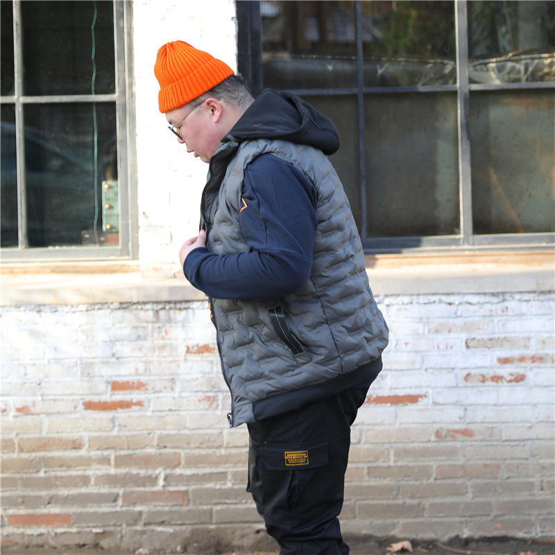 帅胖胖子胖哥肥佬韩版时尚百搭加厚保暖潮牌背心