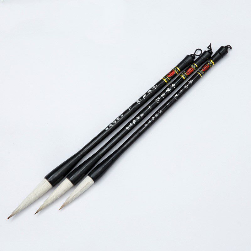 聚宝操继兼毫三支梦笔生花文房四宝毛笔宣笔艺花制作毛笔