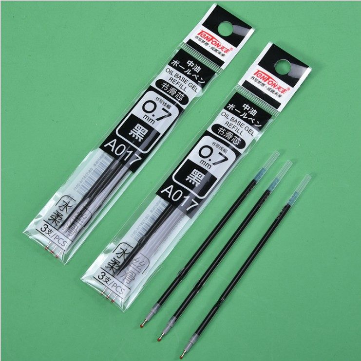 中油天丰笔芯通用按动油笔替芯红兰一盒60支圆珠笔