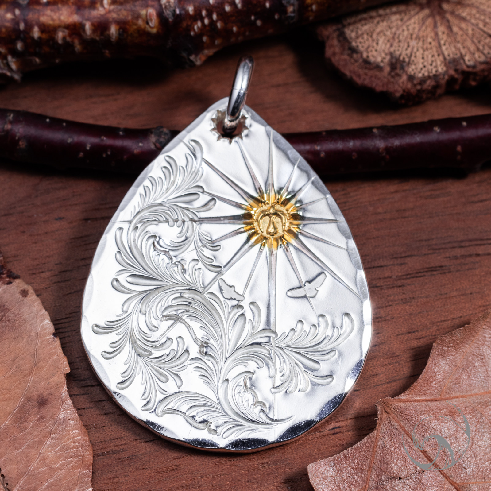 菊地在途kenkikuchi唐草偏印点金射线银饼吊坠项坠