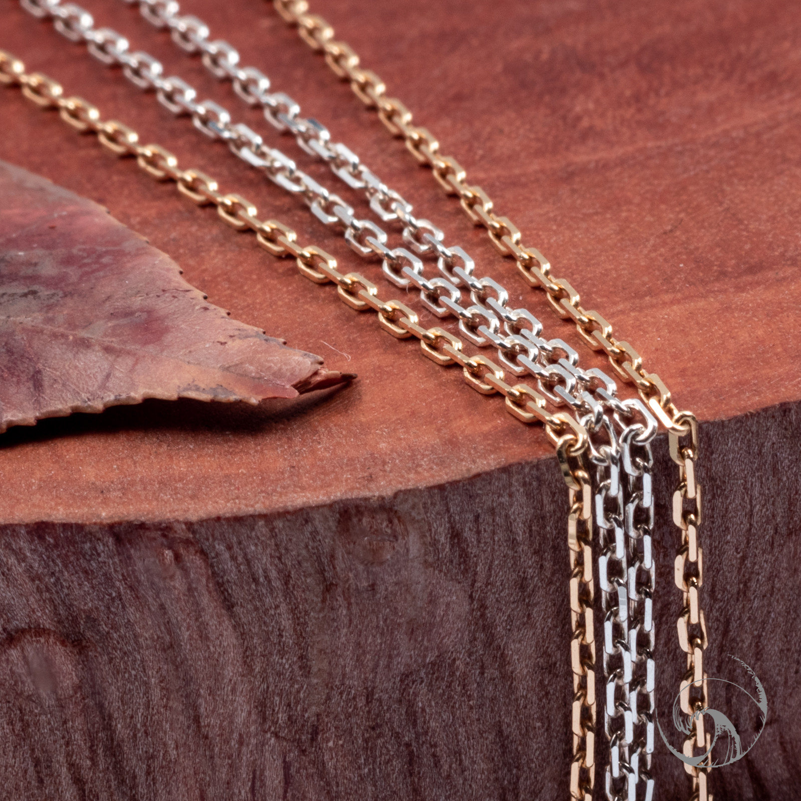 国内现货horizonbluelogo金链细银项链50cm全新项链