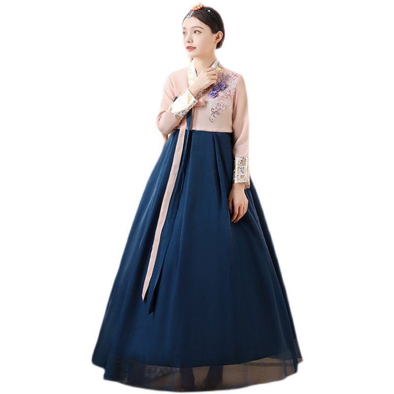 韩服裙子女团宫廷表演大码新款演出服传统舞台朝鲜舞服